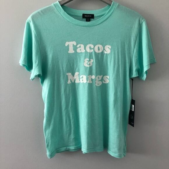 Wildfox Tacos & Margs Happy Hour Keke Tee Shirt NEW - Picture 2 of 7